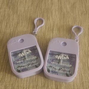 Wish Lavender Hand Sanitizer with Holder. Qty 2. New
